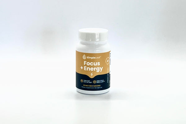 Simple Leaf Focus + Energy Capsules (1200mg, 60-day Supply)