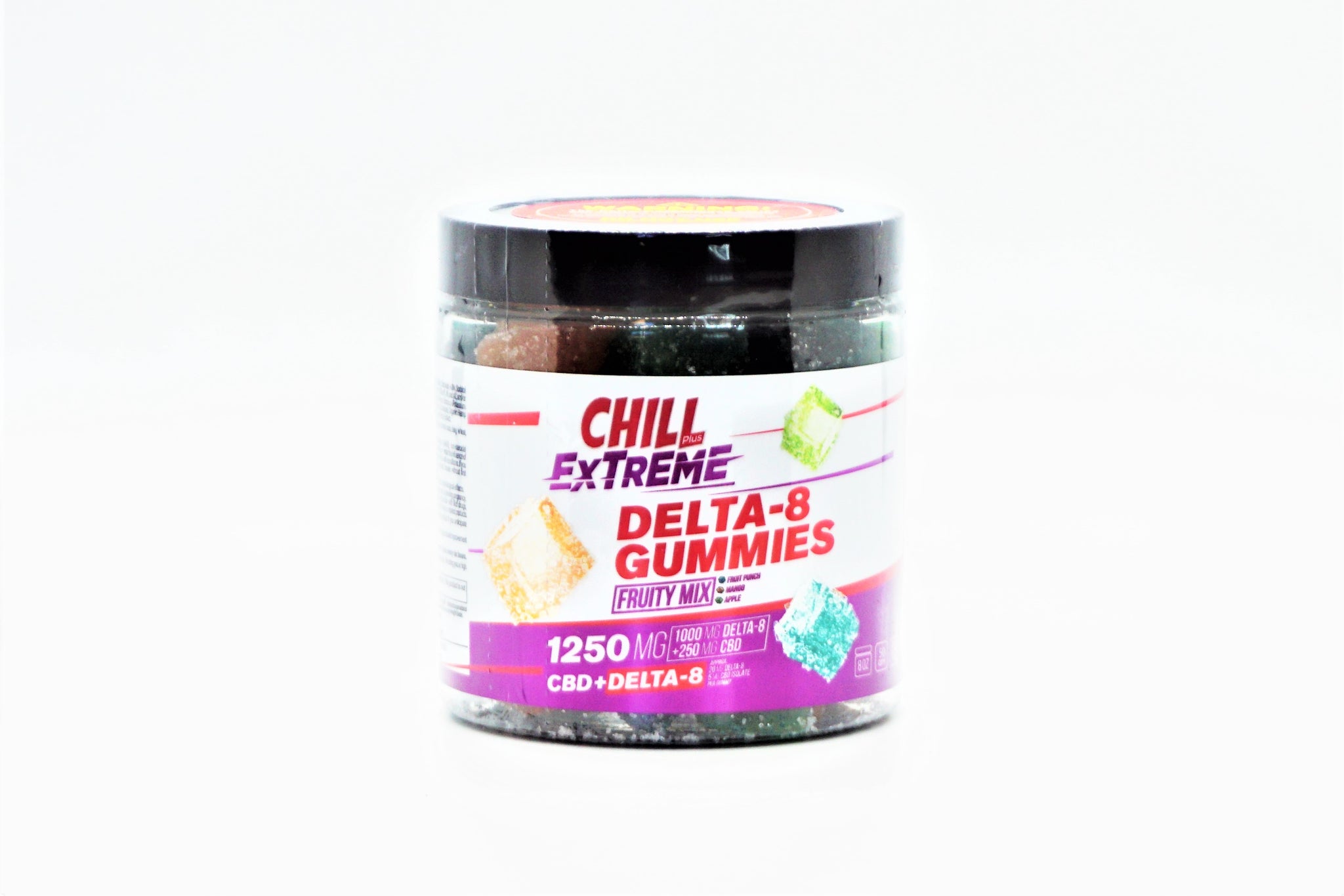 Chill Extreme Delta-8 Fruity Mix Gummies (250mg CBD, 1000mg Delta-8)