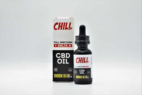 Chill Delta-8 CBD Oil (500mg CBD, 500mg Delta-8)
